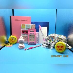 Kids Fun Emoticons Gift Set elephant  necklace press cherry barrettes